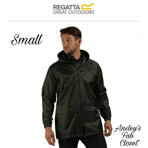 Mens Regatta Rain Jacket Olive Green 